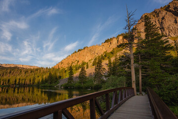 Early morning sunrise near Mammoth Lakes, in California.