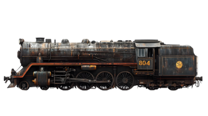 Realistic Image - Vintage Steam Locomotive 804