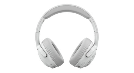 Isolated Sleek White Over-Ear Headphones for Immersive Audio Experience