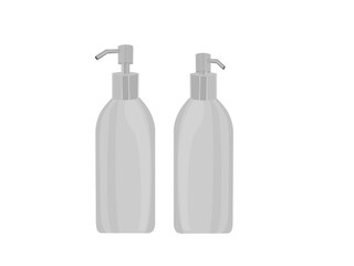 Cream bottle on white background