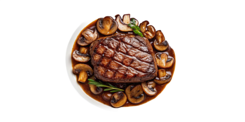 Gourmet Delight: The Savory Symphony of Steak and Mushrooms
