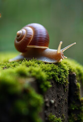 snail on a rock