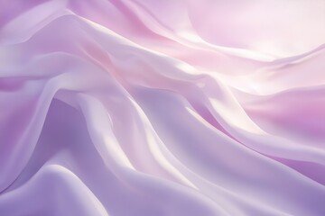 Obraz premium Abstract waves of soft lilac and pink fabric rippling in gentle luminous folds