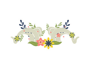 Floral Wreath With Horns