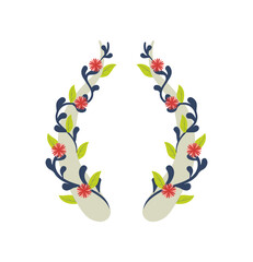 Floral Wreath With Horns