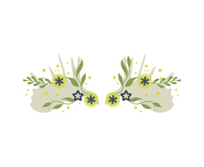 Floral Wreath With Horns