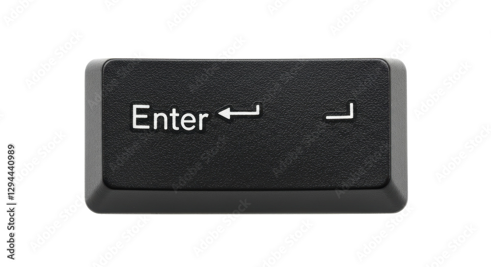 Fototapete Isolated Black Enter Keycap from Computer Keyboard