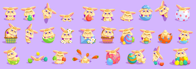 Easter rabbit, easter Bunny. Vector illustration.