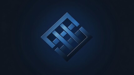 Corporate Banking Logo with Strong Clean Lines and Distinct Design