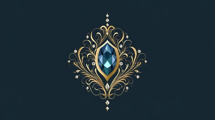 High-End Jewelry Logo with a Gemstone Design and Sophisticated Detailing