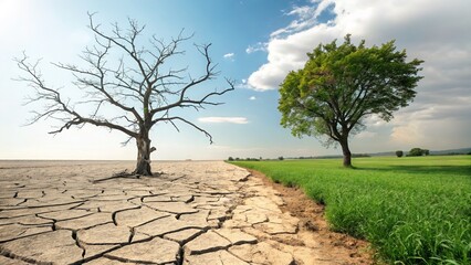 Environmental Contrast: Dead vs. Living Landscape