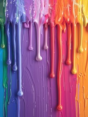 Vivid colors blend seamlessly in a surreal display, creating a soft, moody atmosphere of melting paint