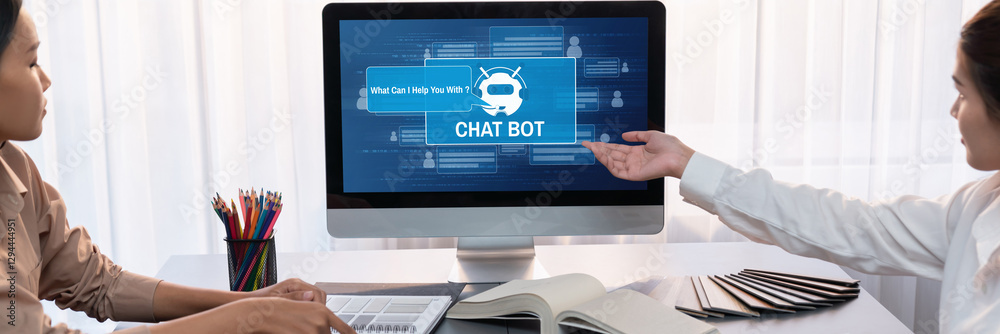 Poster chatbot software application for brisk online business that automatically reply to customer question