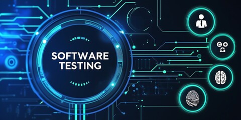 Obraz premium Software Automation Testing, QA Testing, and System Validation in Software Development, software testers, automation testing, system testing, App or Software Development
