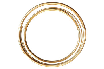 Elegant gold circular frame png on transparent background minimalist style modern design versatile use