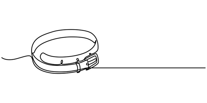 black line art belt on white clip art preview