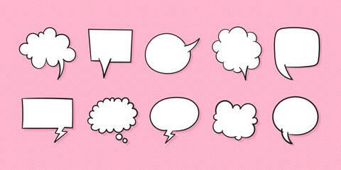 Speech Bubble set. Talk bubble. Cloud speech bubbles collection