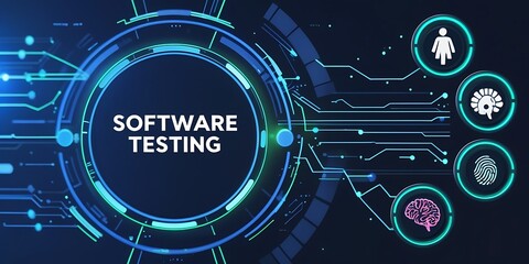 Obraz premium Software Automation Testing, QA Testing, and System Validation in Software Development, software testers, automation testing, system testing, App or Software Development