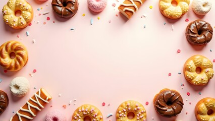 Bakery Ad Banner Featuring Fresh Pastries and a Customizable Text Area