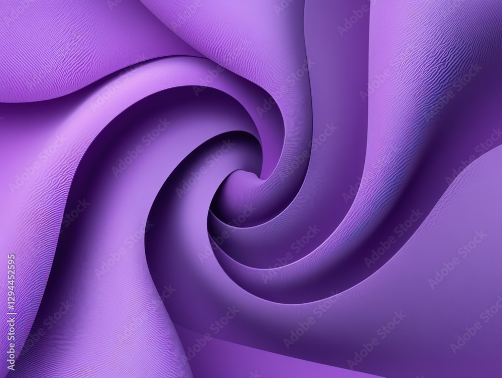 Poster abstract purple swirl design with smooth curves and soft shadows creating a calming and elegant back