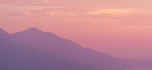 Sunset sky landscape, Beautiful sunset tranquil scene