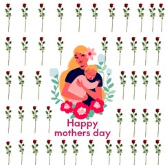 happy mothers day logo , vector, illustrations   