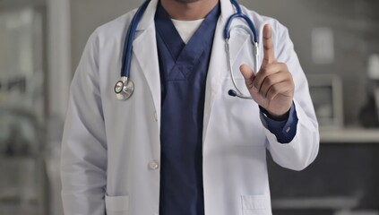 Medical Professional Gesturing to Emphasize Important Message