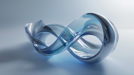 3D fluorescent fluid art render of Iridescent and Glowing Ribbons in Pink Yellow and Blue on a Gray liquid Background