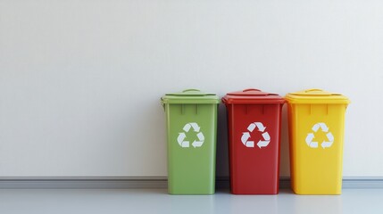 Office recycling bin with separate compartments, positioned on a pure white surface