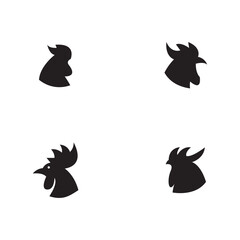 Rooster isolated logo icon vector illustration template design