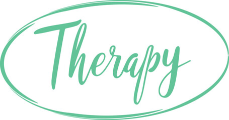 Therapy illustration elegant text