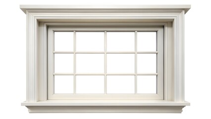 White Window Frame with Multiple Panes