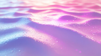 Obraz premium The reflection of a colorful sunset shimmering on wet white sand