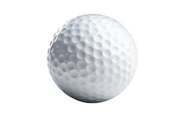 Golf ball action sports field png image transparent background white environment close-up concept