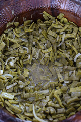 Comida mexicana hidalguense nopales