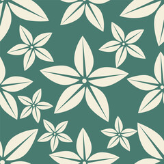 Fototapeta premium Seamless beautiful geometrical flower pattern textile design