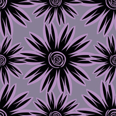 Seamless beautiful geometrical flower pattern textile design