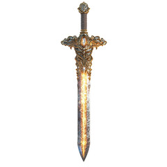 Magical Crystal Dagger with Glowing Blade and Encrusted Details. Fantasy art and game design.