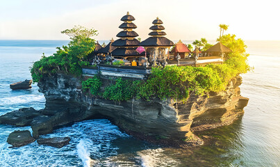 Bali Sea Temple Sunrise