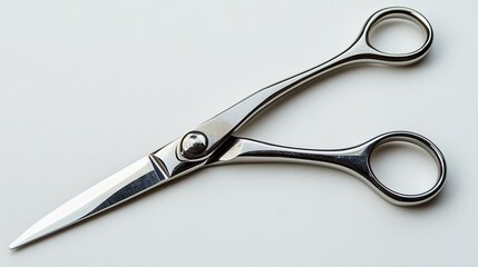 A pair of scissors against a white background.