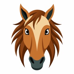 head of horse illustration on white background