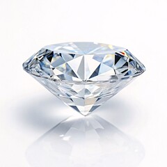 Cut Diamond with Reflective Facets