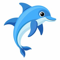 dolphin illustration on white background 