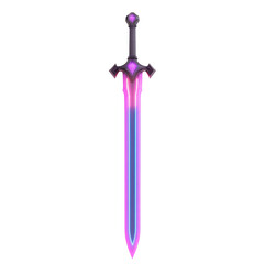 Futuristic Sword with Neon Lights for Fantasy and Sci-Fi Themes. Fantasy art and game design.