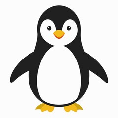 penguin illustration on white background