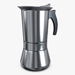 Illustration 3D Geyser Coffee Maker 450ml Espresso Design