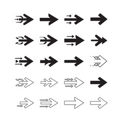 arrow and sync icons set black outline vector symbols design for navigation refresh and rotation