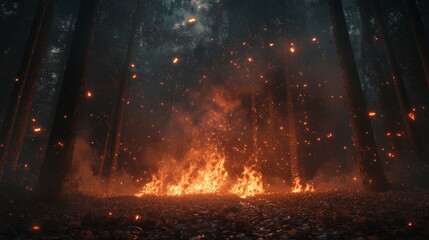 forest on fire