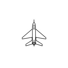Fototapeta premium Jet Fighter Aircraft Icon Representing Military Aviation and Aerospace Technology