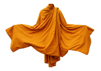 Isolated Orange Buddhist Robe